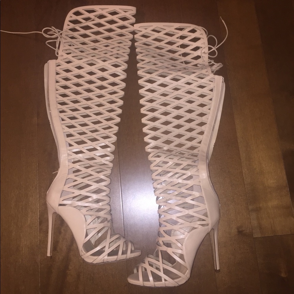 Wild Rose Caged Over The Knee Boots